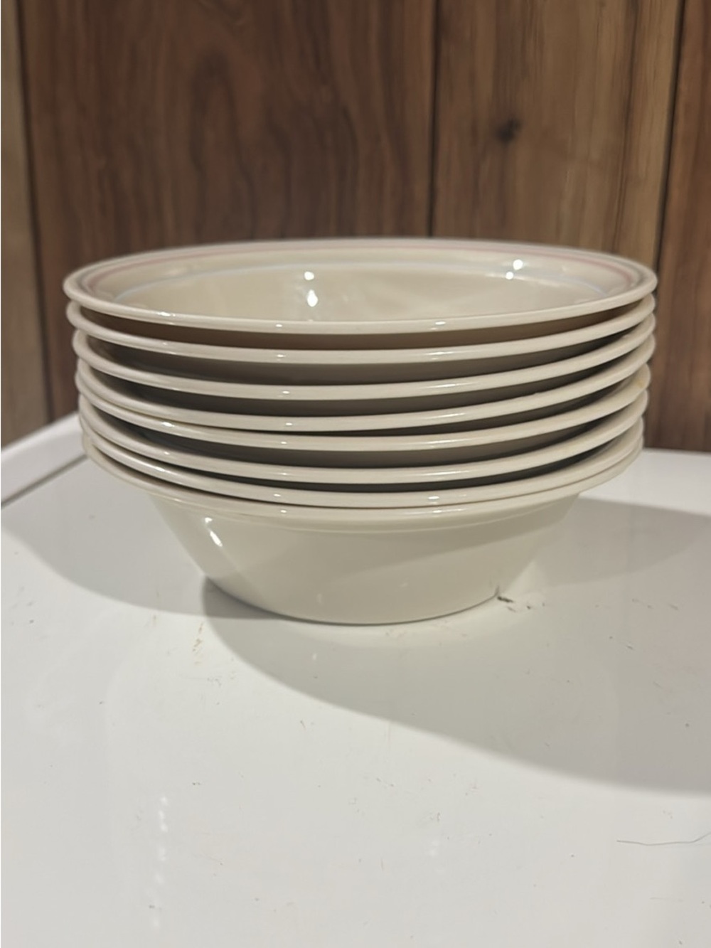 Eight (8) Corelle Cereal/Soup Bowls Cornerstone by Corning Spring Pond